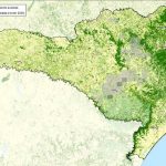 mapa de santa catarina mostrado os remanescentes de mata atlântica