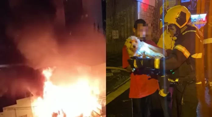 Incêndio consumiu casa de madeira na Rua Jairo Callado