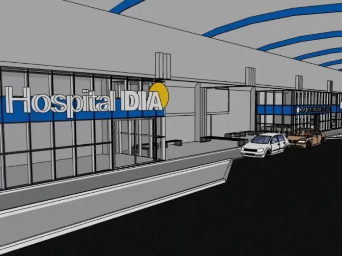 Fachada do projeto de hospital-dia no aeroporto de Florianópolis