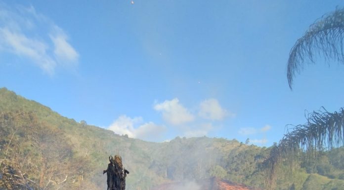 Entrou na casa incendiada para o resgate.