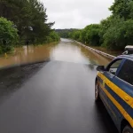 BR-280 está interditada em dois pontos por alagamento