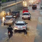 Temporal deixa ruas da Grande Florianópolis alagadas