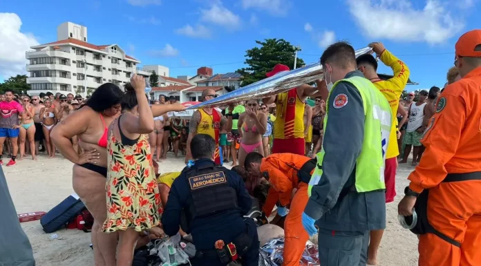 Argentino de 63 anos morre após mal súbito na praia de Canasvieiras